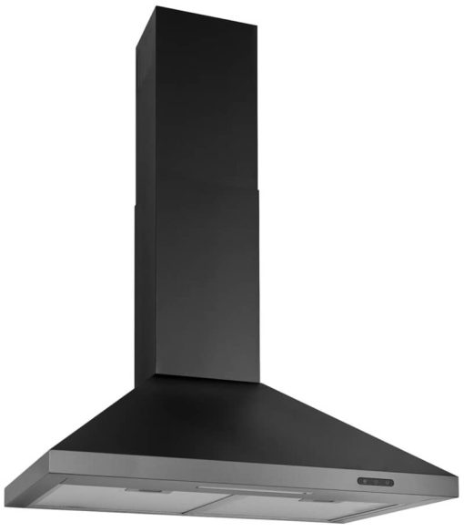 Broan Elite EW48 Series 30" Black Stainless Steel Pyramidal Chimney Range Hood - Image 3