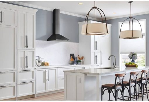 Broan Elite EW48 Series 30" Black Stainless Steel Pyramidal Chimney Range Hood - Image 5