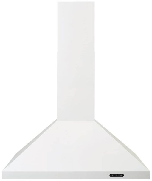 Broan Elite EW48 Series 30" White Pyramidal Chimney Range Hood