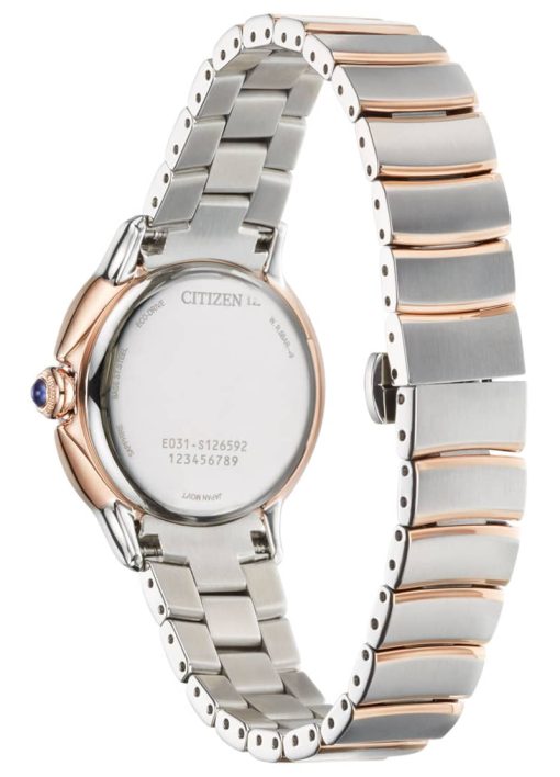 Citizen Ceci Eco-Drive Silver-Tone Dial Two-Tone Stainless Steel IP Watch, 32mm - Image 4
