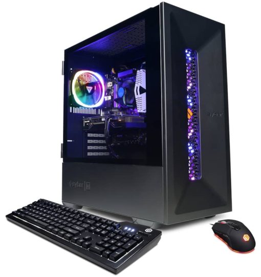 CyberPowerPC Gamer Master Black Gaming Desktop Intel i5-12400F 16GB RAM 500GB SSD + 1TB HDD, NVIDIA GeForce RTX 3050