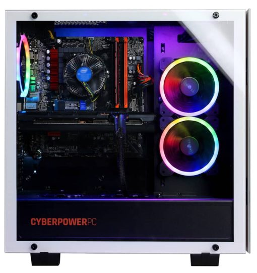 CyberPowerPC Gamer Xtreme White Gaming Desktop Intel i3-12100F 8GB RAM 500GB SSD, AMD Radeon RX 6500 XT - Image 3