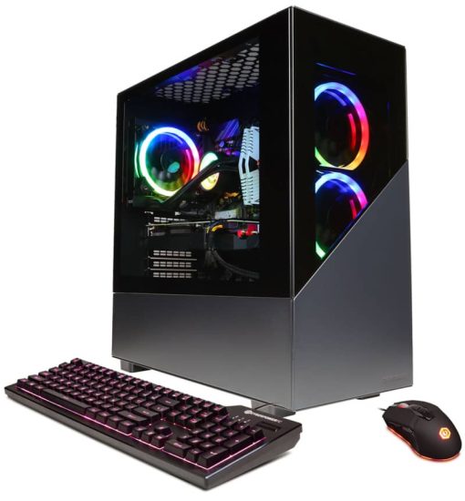 CyberPowerPC Gamer Supreme Liquid Cool Black Gaming Desktop AMD Ryzen 7 5800X 16GB RAM 1TB HDD + 500GB SSD, NVIDIA GeForce RTX 3070 Ti