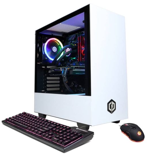 CyberPowerPC Gamer Supreme Liquid Cool White Gaming Desktop Intel Core i7-12700KF 32GB RAM 2TB HDD + 500GB SSD, NVIDIA GeForce RTX 3070
