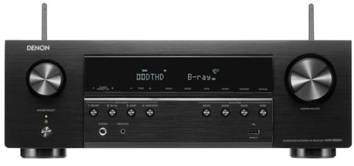 Denon Black 5.2 Channel 8K AV Receiver With Voice Control And HEOS Built-In