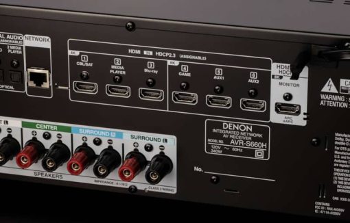 Denon Black 5.2 Channel 8K AV Receiver With Voice Control And HEOS Built-In - Image 6