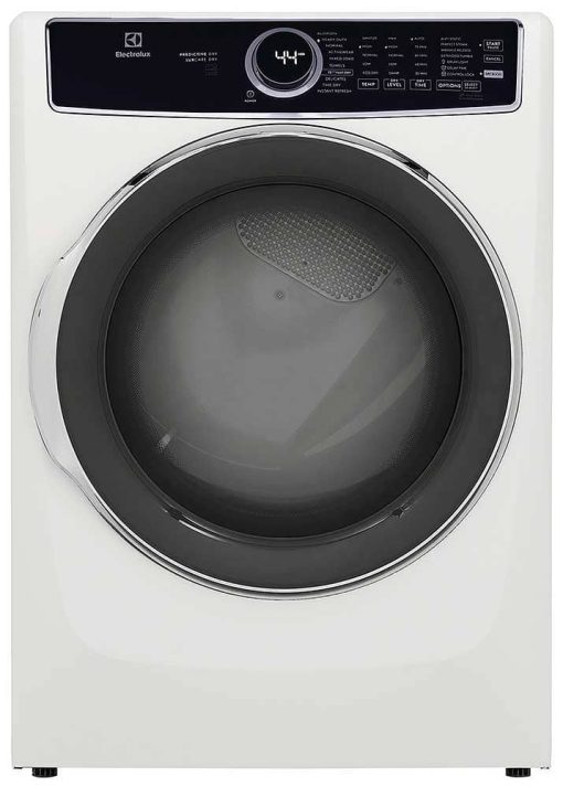 Electrolux 8 Cu. Ft. White Front Load Perfect Steam Gas Dryer With Predictive Dry And Instant Refresh