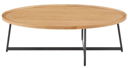 Euro Style Niklaus Oak 47" Oval Coffee Table
