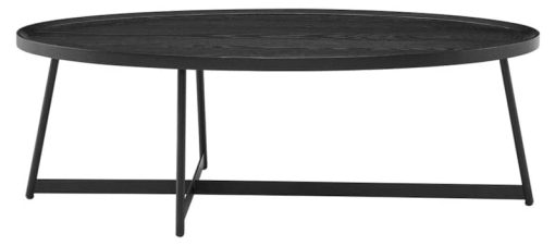 Euro Style Niklaus Black Ash 47" Oval Coffee Table