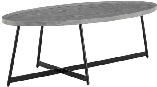 Euro Style Niklaus Gray 47" Oval Coffee Table - Image 2