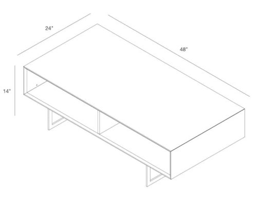 Euro Style Anderson Walnut 48" Coffee Table - Image 10