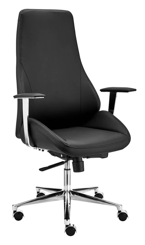 Euro Style Bergen Black High Back Office Chair