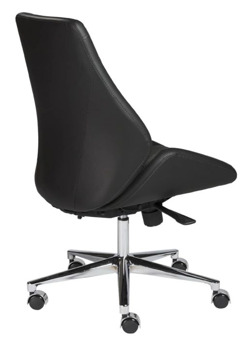 Euro Style Bergen Black Low Back Office Chair w/o Armrests - Image 4