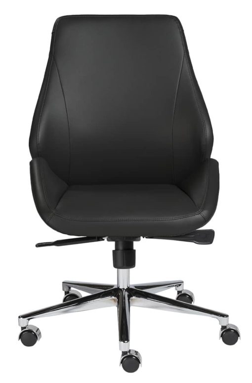 Euro Style Bergen Black Low Back Office Chair w/o Armrests - Image 2
