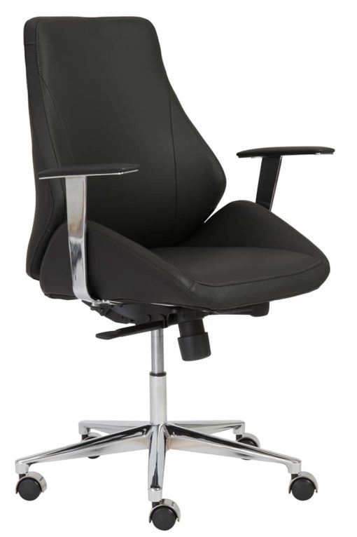 Euro Style Bergen Black Low Back Office Chair