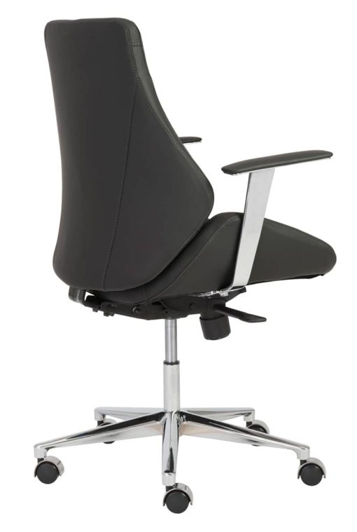 Euro Style Bergen Black Low Back Office Chair - Image 4