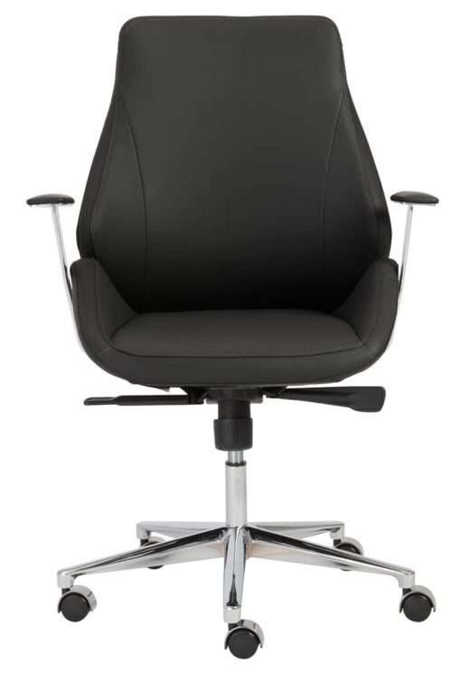 Euro Style Bergen Black Low Back Office Chair - Image 2