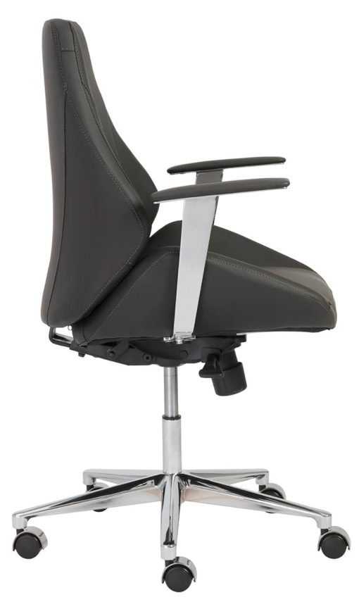 Euro Style Bergen Black Low Back Office Chair - Image 3