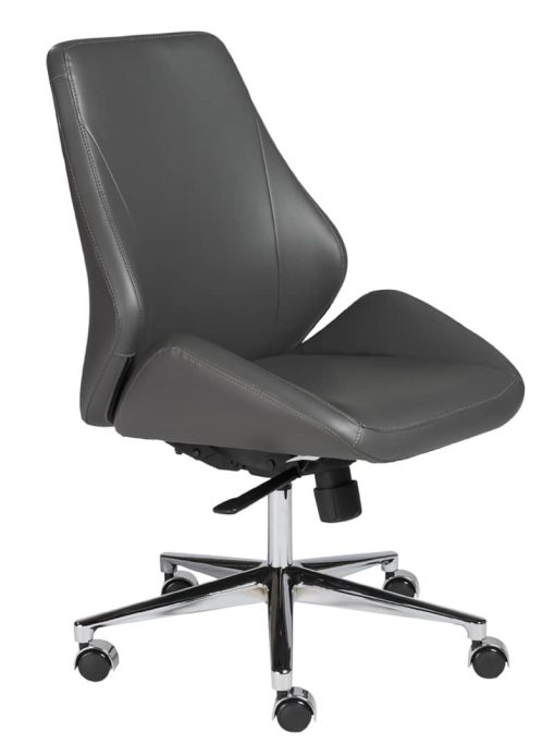 Euro Style Bergen Gray Low Back Office Chair w/o Armrests