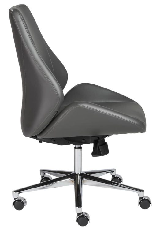 Euro Style Bergen Gray Low Back Office Chair w/o Armrests - Image 3
