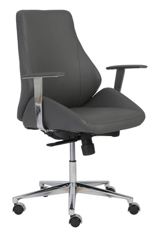Euro Style Bergen Gray Low Back Office Chair