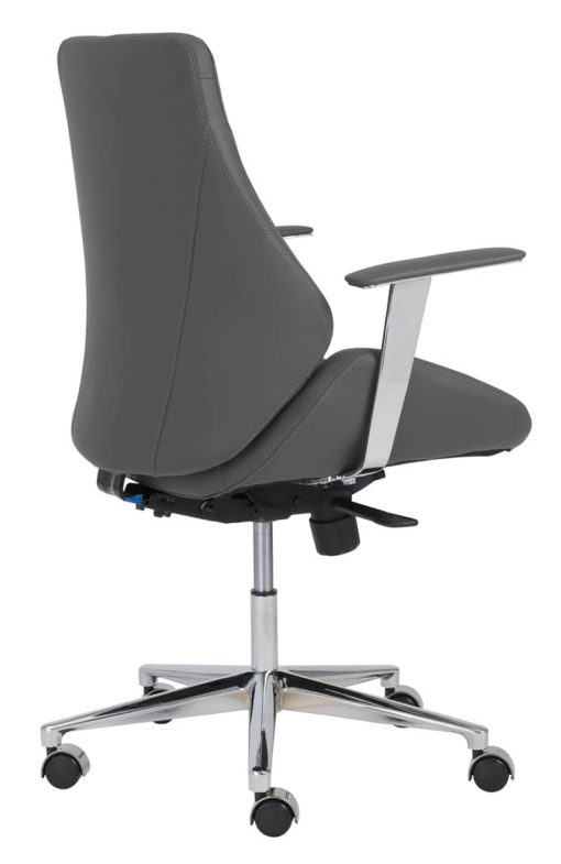 Euro Style Bergen Gray Low Back Office Chair - Image 4