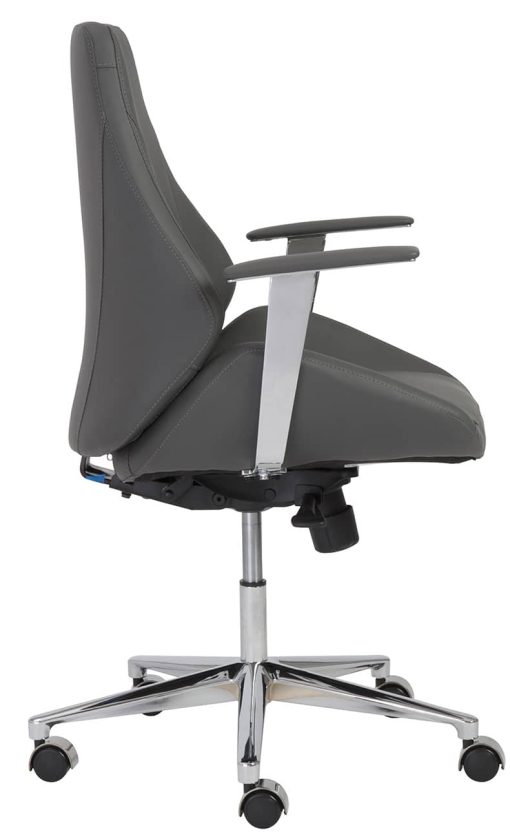 Euro Style Bergen Gray Low Back Office Chair - Image 3