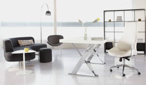 Euro Style Bergen White High Back Office Chair - Image 7