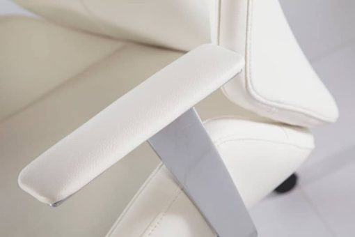Euro Style Bergen White Low Back Office Chair - Image 5