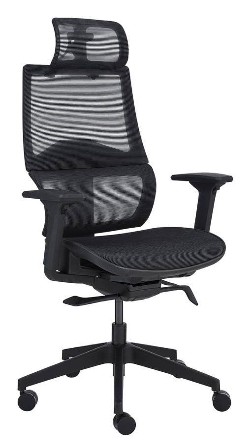 Euro Style Bruno Black High Back Office Chair