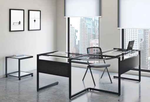 Euro Style Caesar Black 50" x 28" Desk - Image 4