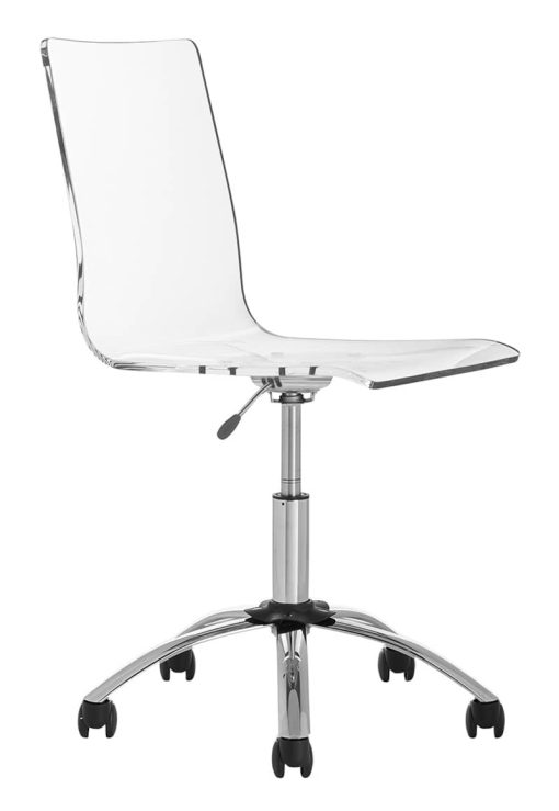 Euro Style Chloe Clear Office Chair w/o Armrests
