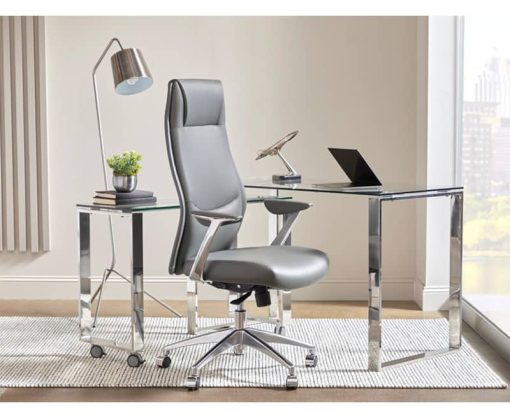 Euro Style Crosby Gray High Back Office Chair - Image 5