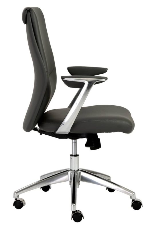 Euro Style Crosby Gray Low Back Office Chair - Image 3