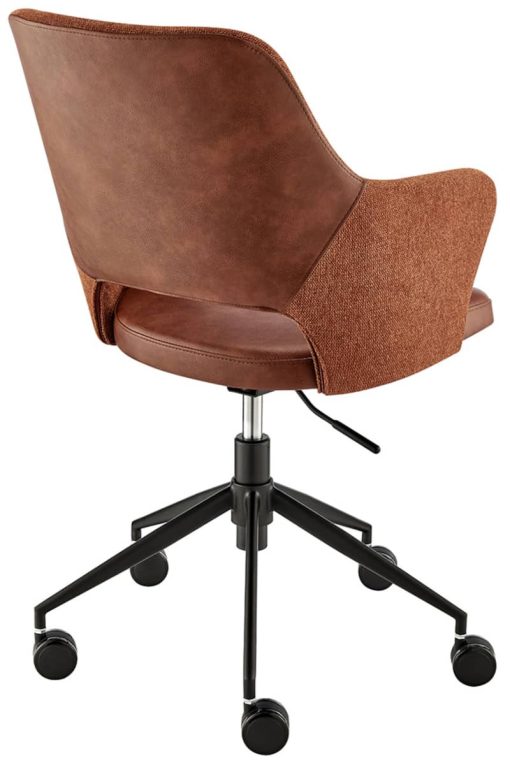 Euro Style Darcie Dark Brown & Orange Office Chair - Image 3