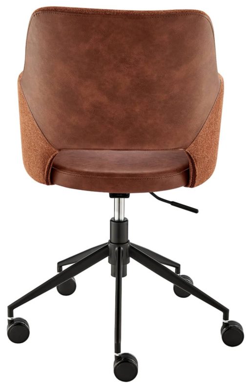Euro Style Darcie Dark Brown & Orange Office Chair - Image 2