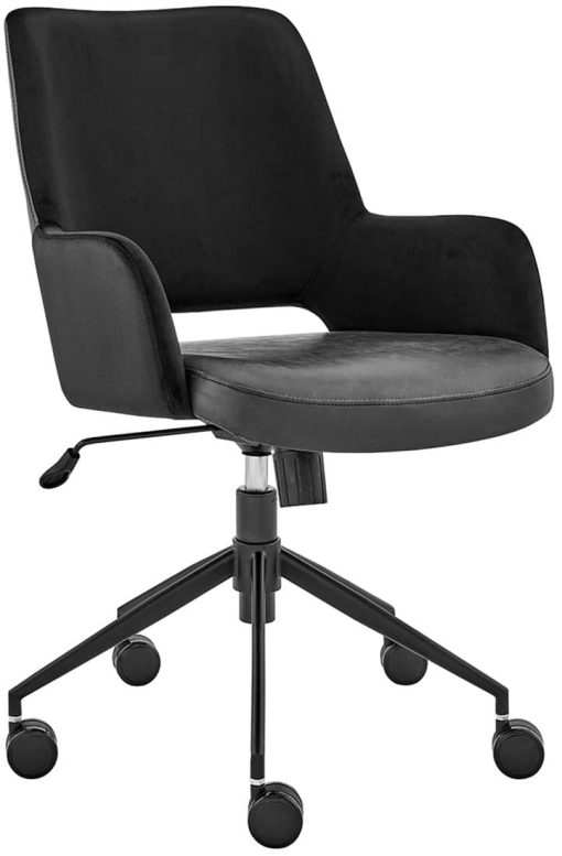 Euro Style Desi Black Tilt Office Chair