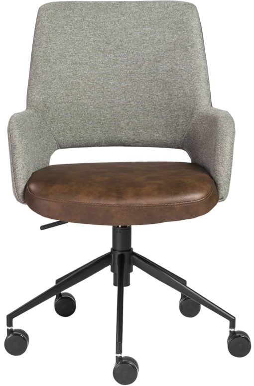 Euro Style Desi Gray & Light Brown Tilt Office Chair - Image 2