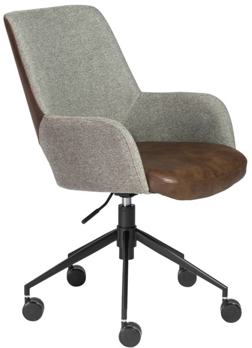 Euro Style Desi Gray & Light Brown Tilt Office Chair