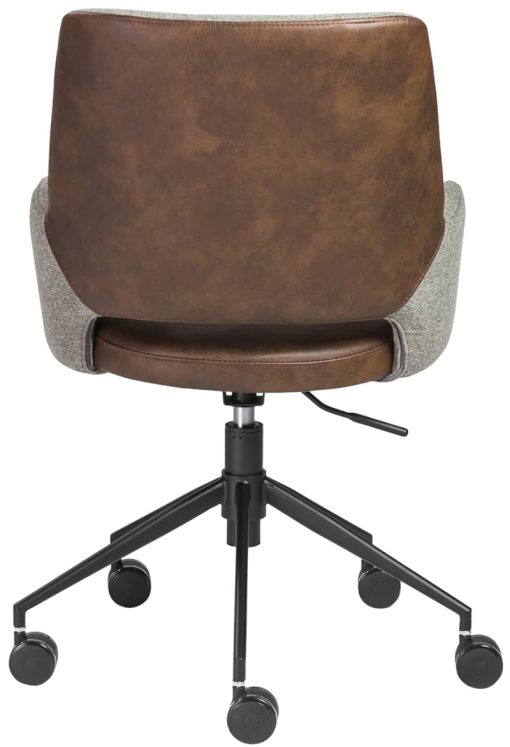 Euro Style Desi Gray & Light Brown Tilt Office Chair - Image 4