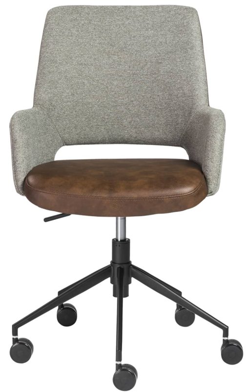 Euro Style Desi Gray & Light Brown Tilt Office Chair - Image 6