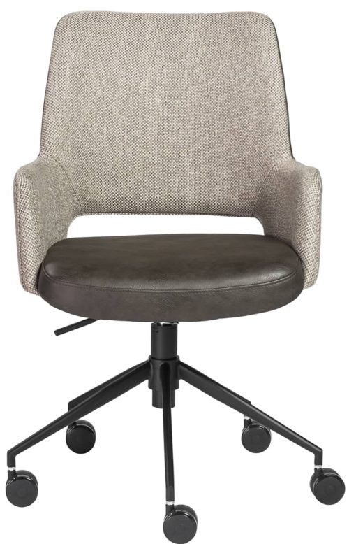 Euro Style Desi Light Gray & Dark Gray Tilt Office Chair - Image 2