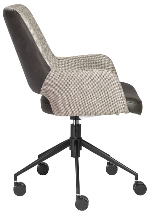 Euro Style Desi Light Gray & Dark Gray Tilt Office Chair - Image 3