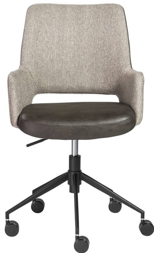 Euro Style Desi Light Gray & Dark Gray Tilt Office Chair - Image 6