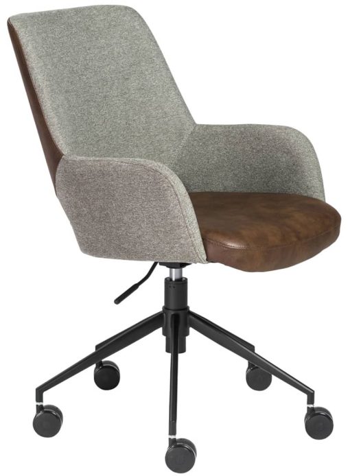 Euro Style Desi Grey & Light Brown Office Chair