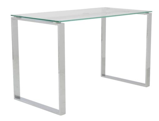 Euro Style Diego Clear Glass 48" Desk