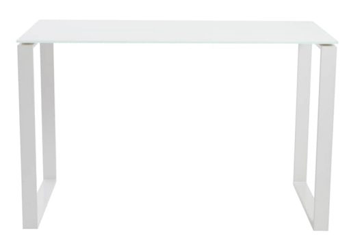 Euro Style Diego Pure White Glass 48" Desk - Image 2