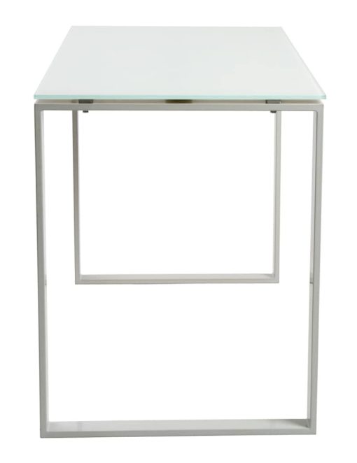 Euro Style Diego Pure White Glass 48" Desk - Image 3