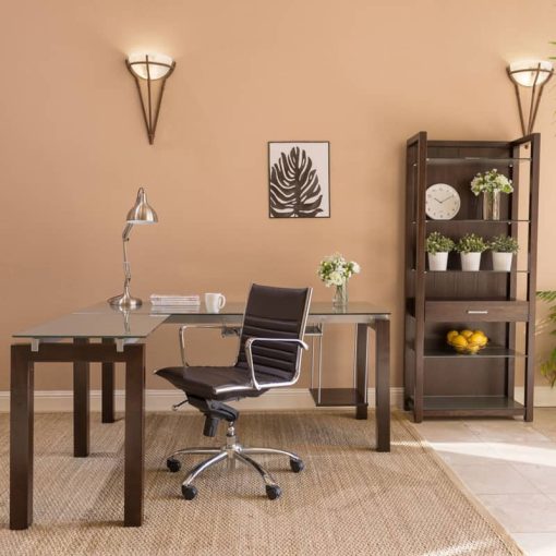 Euro Style Dirk Brown/Chrome Low Back Office Chair - Image 6