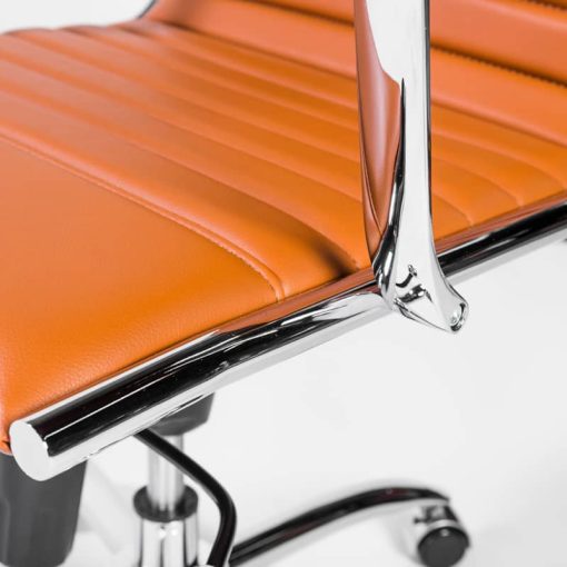 Euro Style Dirk Cognac/Chrome Low Back Office Chair - Image 7